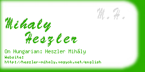 mihaly heszler business card